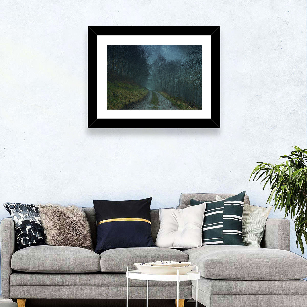 Misty Forest Pathway Wall Art