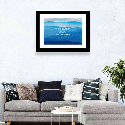 Trust the Process Mountain Layers Wall Art