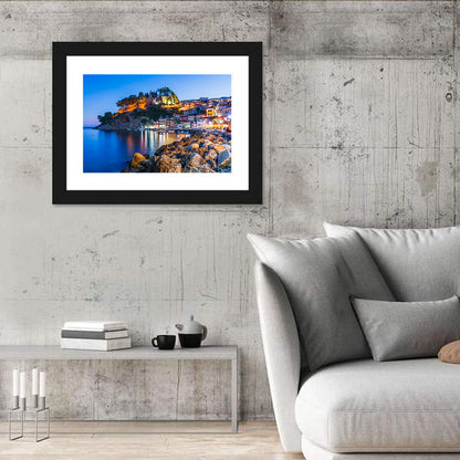 Parga Harbor at Dusk Wall Art