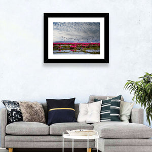 Red Lotus Lake Wall Art