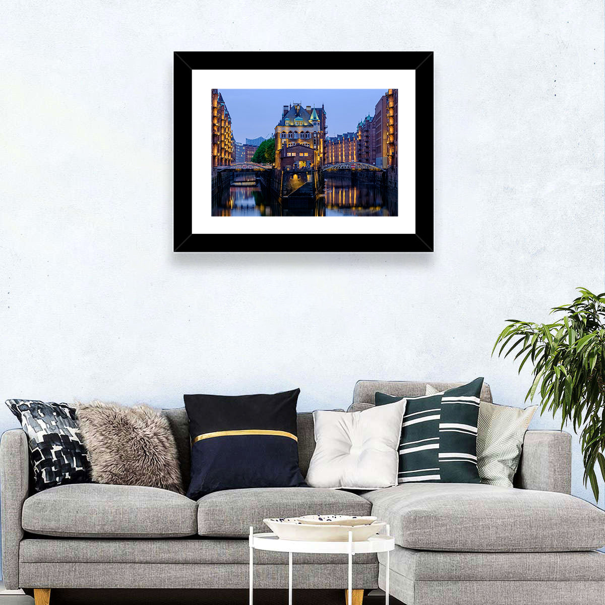 Wasserschloss Blue Hour Reflections Wall Art