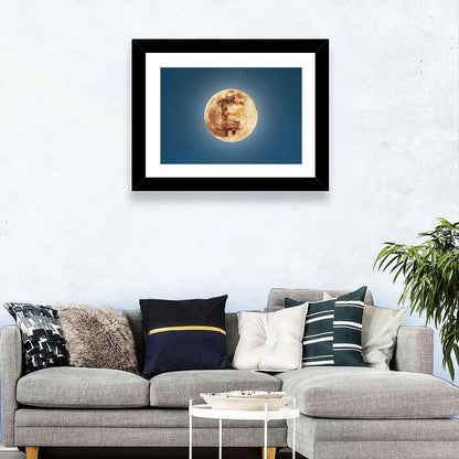 Bitcoin Circuit Moon Wall Art