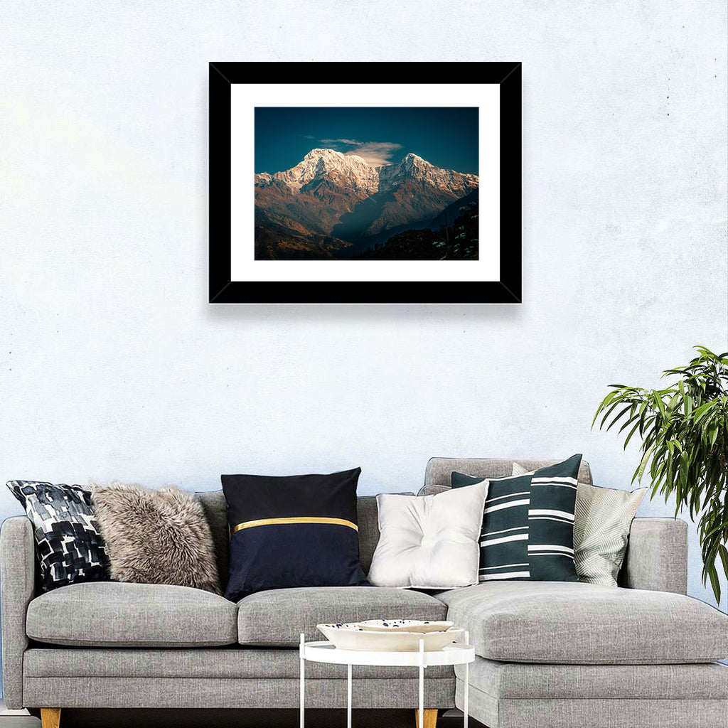Annapurna South Summit with Wispy Clouds Wall Art