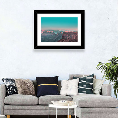 Sunlit Canyon Rim at Dusk Wall Art