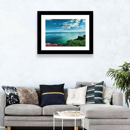 Coastal Cliffs Above a Turquoise Sea Wall Art