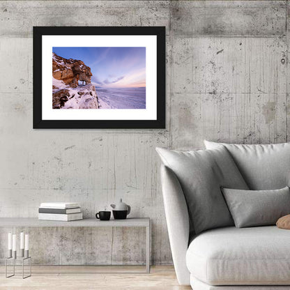 Lake Baikal Rock Arch at Winter Twilight Wall Art
