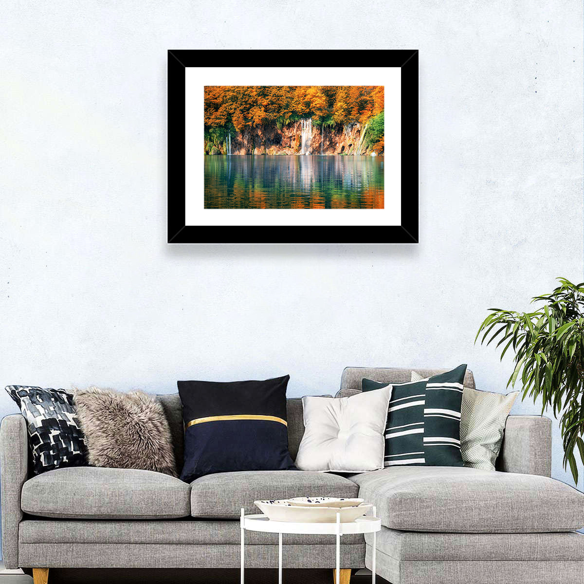 Autumn Reflections at Plitvice Lakes Wall Art