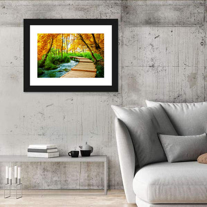 Plitvice Autumn Boardwalk Wall Art
