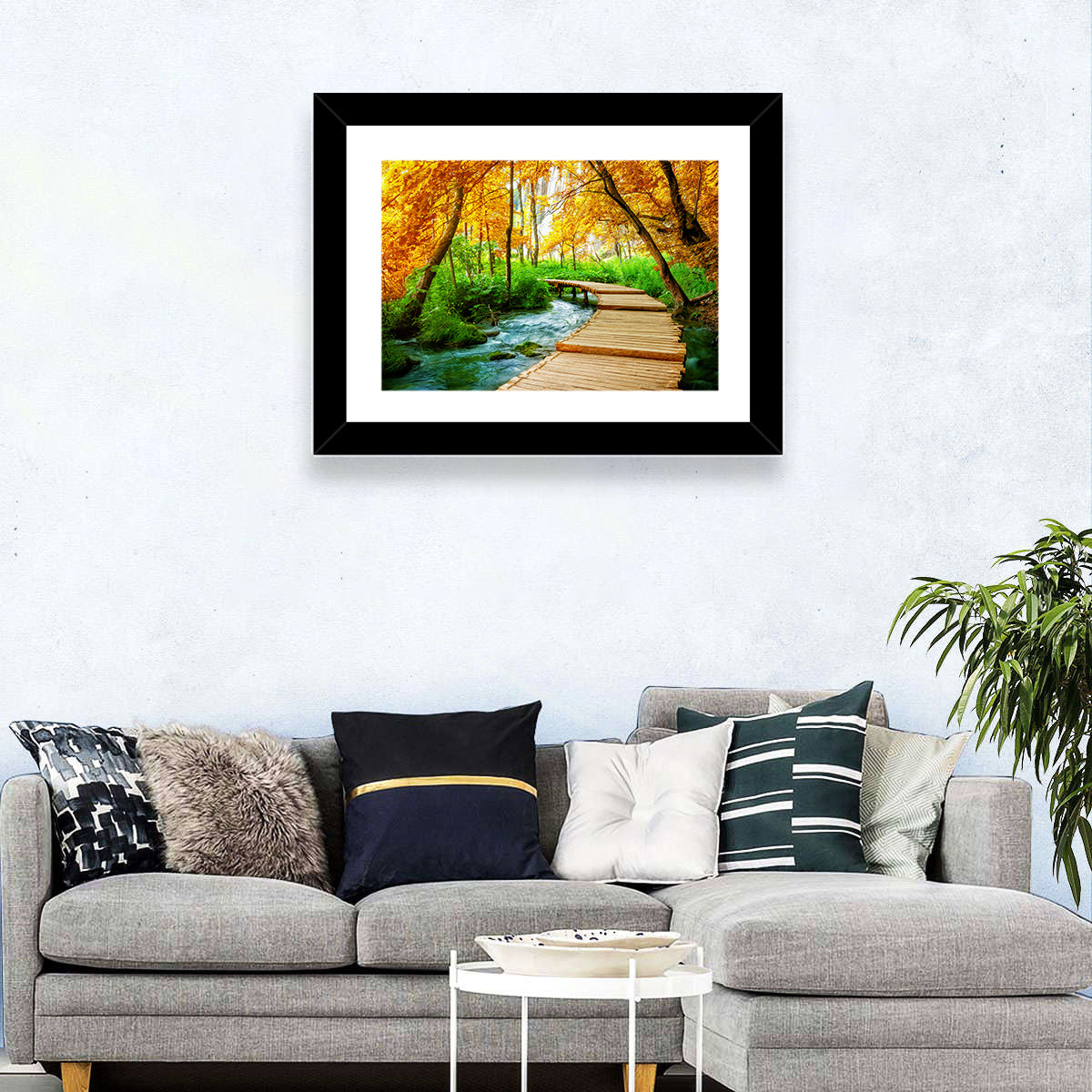Plitvice Autumn Boardwalk Wall Art