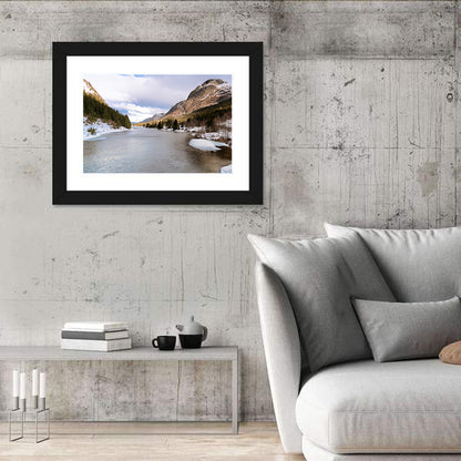 Grungevatn Winter River and Lake Wall Art