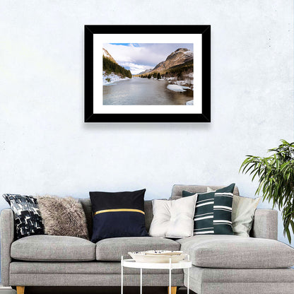 Grungevatn Winter River and Lake Wall Art