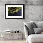 Aerial Lake with Red Boat Wall Art
