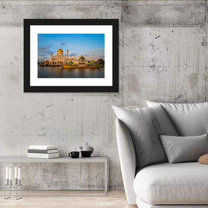 Sultan Omar Ali Saifuddien Mosque at Golden Hour Wall Art