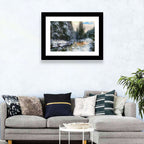 Winter Creek in Snowy Pines Wall Art