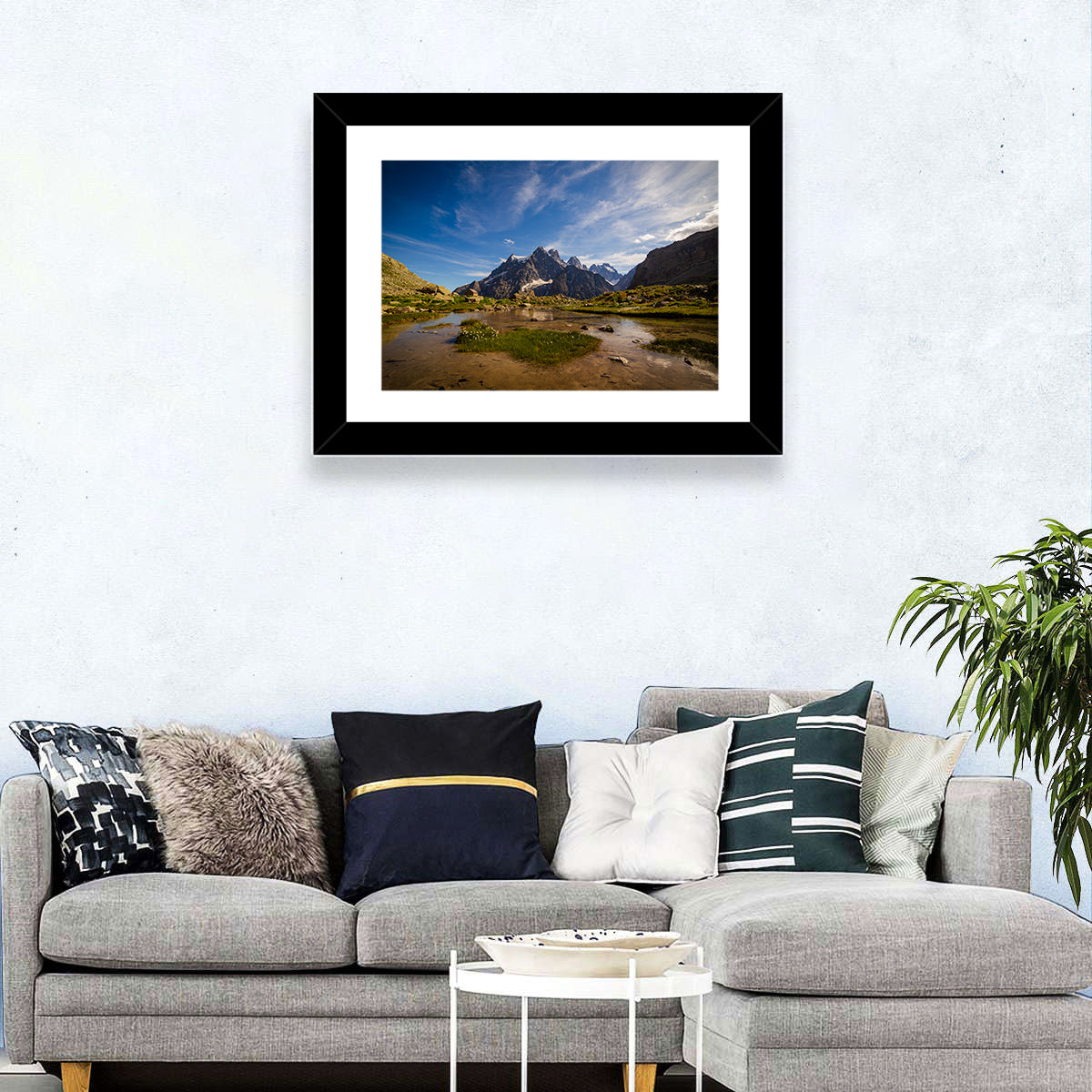 La Meije Alpine Lake and Stone Hut Wall Art