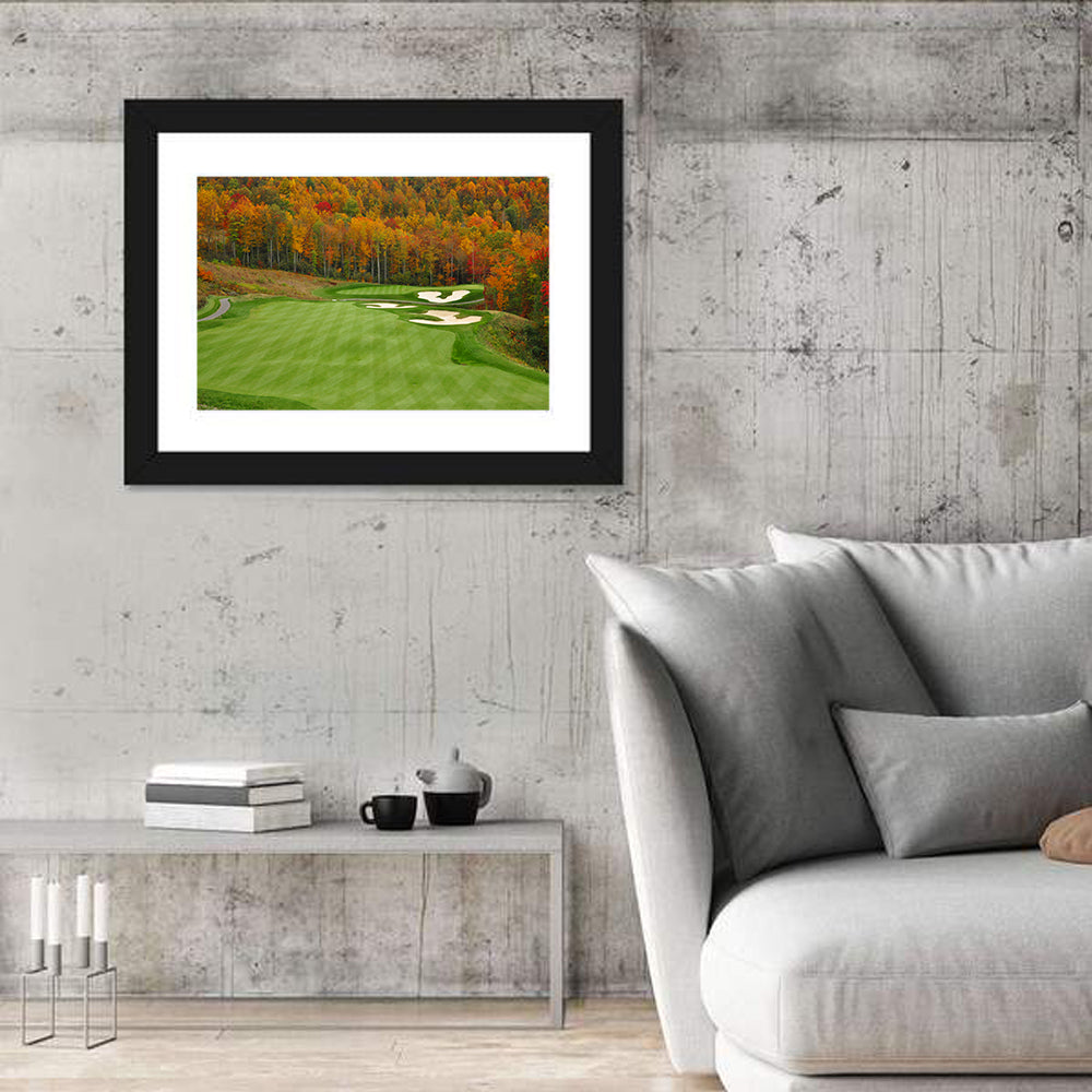North Carolina Autumn Golf Course Wall Art