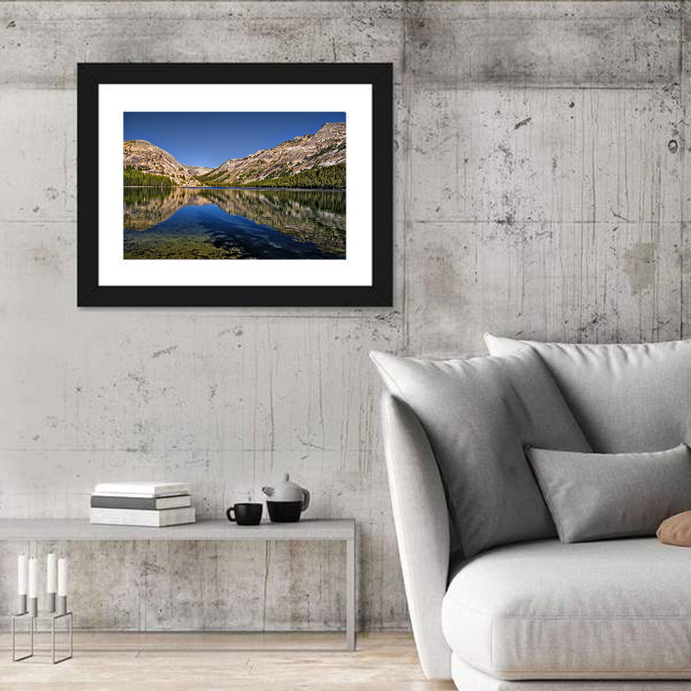 Tenaya Lake Reflection Wall Art in a room, landscape