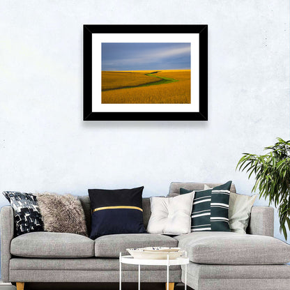 Golden Hour Soybean Field Wall Art