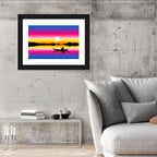 Fisherman Silhouette at Sunset Wall Art
