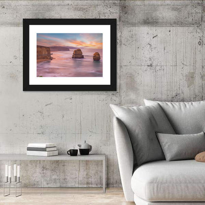 Twelve Apostles Sunset Sea Stacks Wall Art