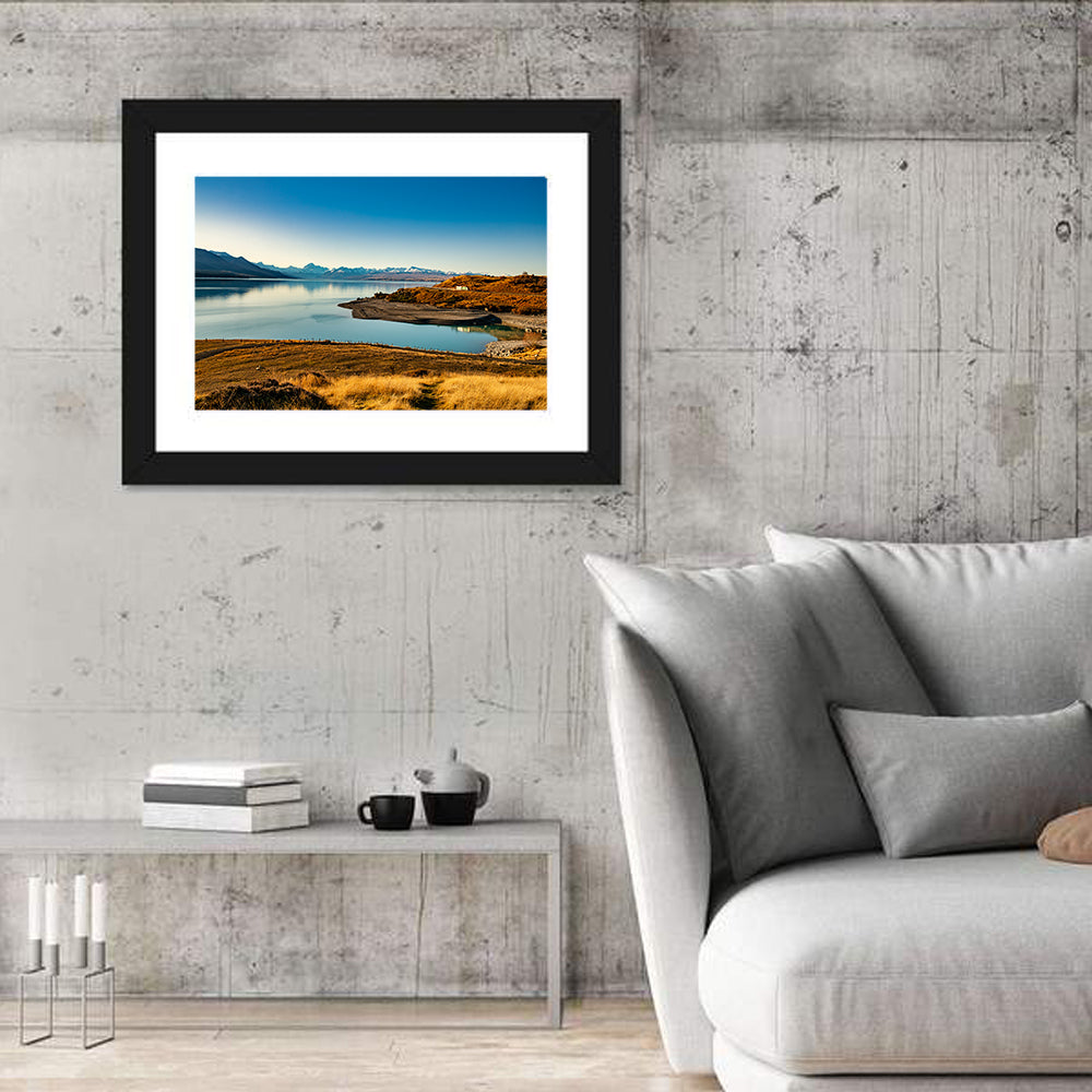 Lake Pukaki Golden Hour with Mount Cook Wall Art