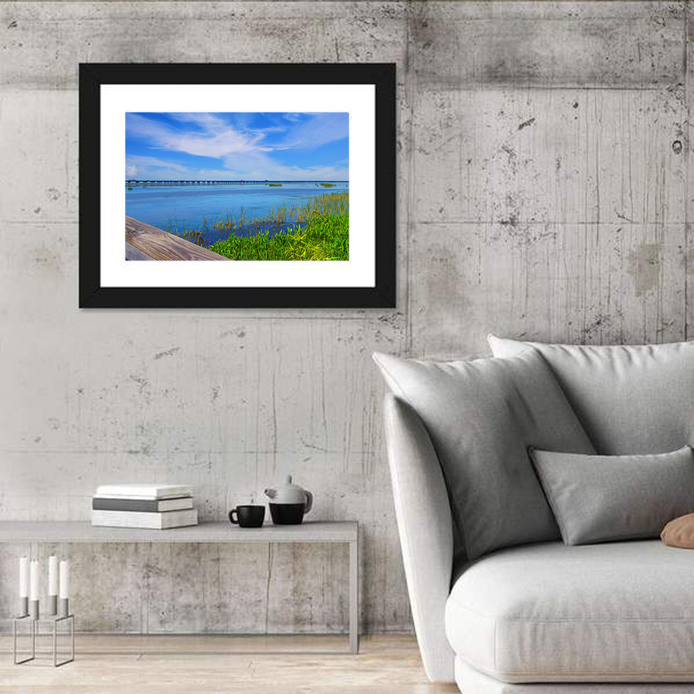 Meaher State Park Boardwalk Wall Art in a room, landscape