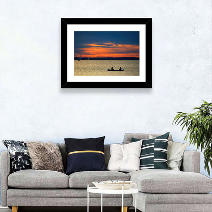 Ottawa River Sunset Canoe Wall Art
