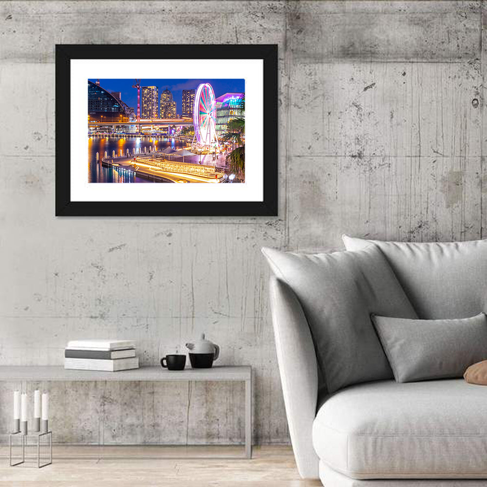 Darling Harbour Nightscape Wall Art