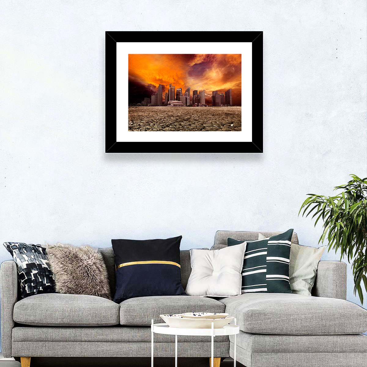 Desolate Singapore Skyline Wall Art