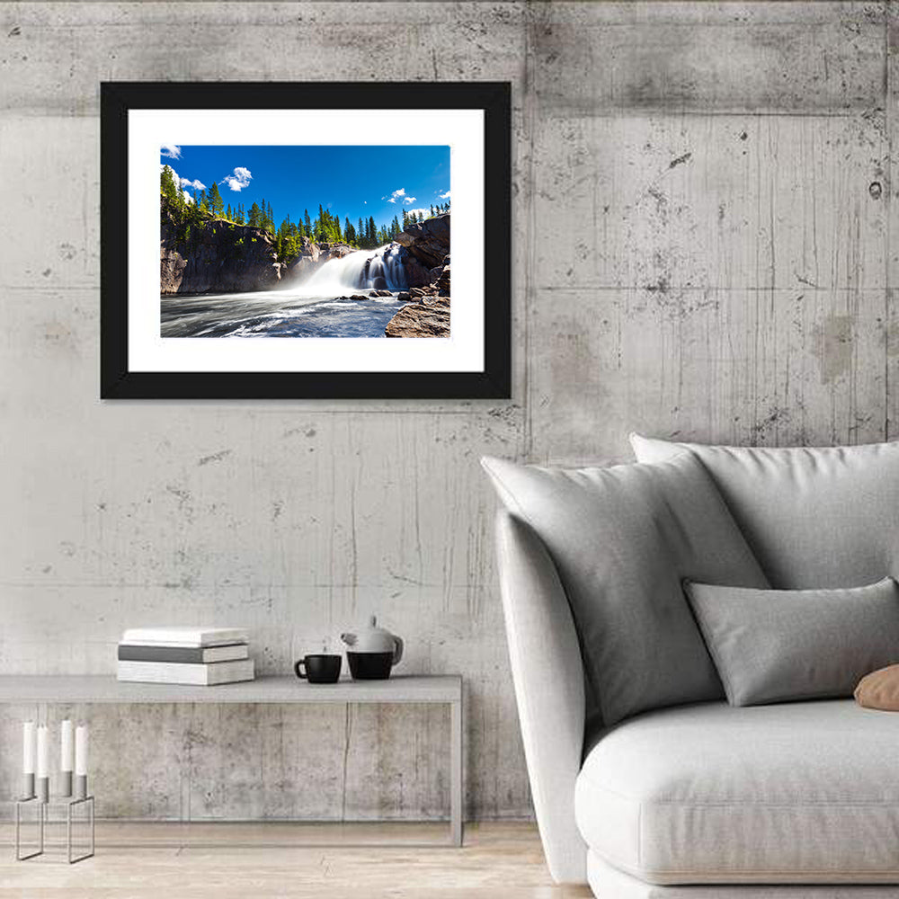 Misty Blue Waterfall Wall Art