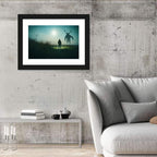 Antlered Shadow in Mist Wall Art