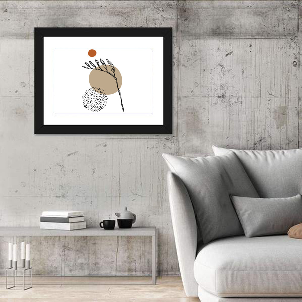 Terracotta Botanical Abstract Wall Art