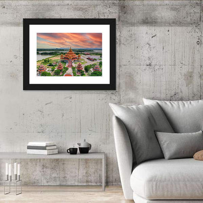 Wat Petch Suwan Temple at Sunset Wall Art
