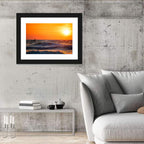 Sunset Fisherman Wall Art