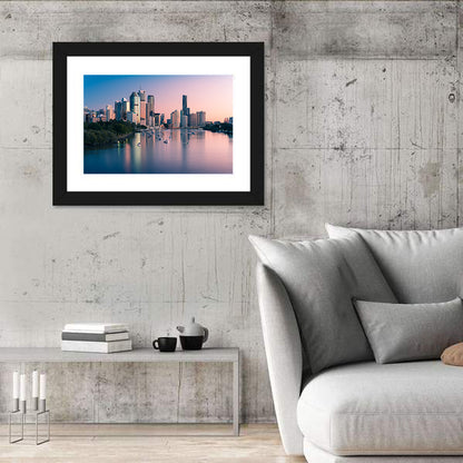 Brisbane River Skyline at Dusk Wall Art
