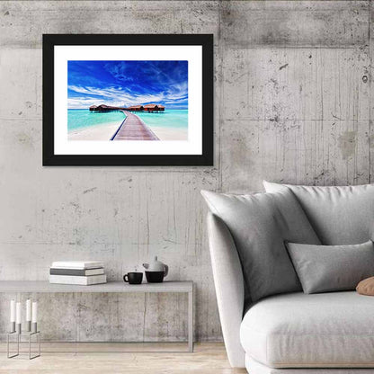 Maldives Overwater Bungalows Wall Art