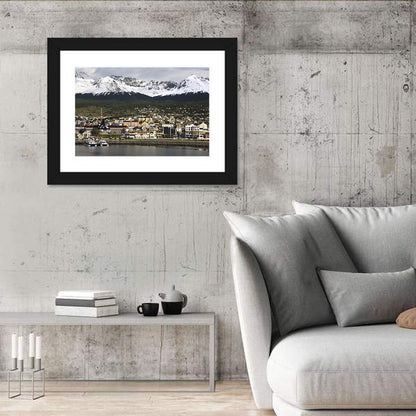 Ushuaia Harbor and Snowcapped Mountains Wall Art