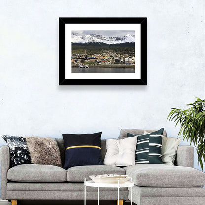Ushuaia Harbor and Snowcapped Mountains Wall Art
