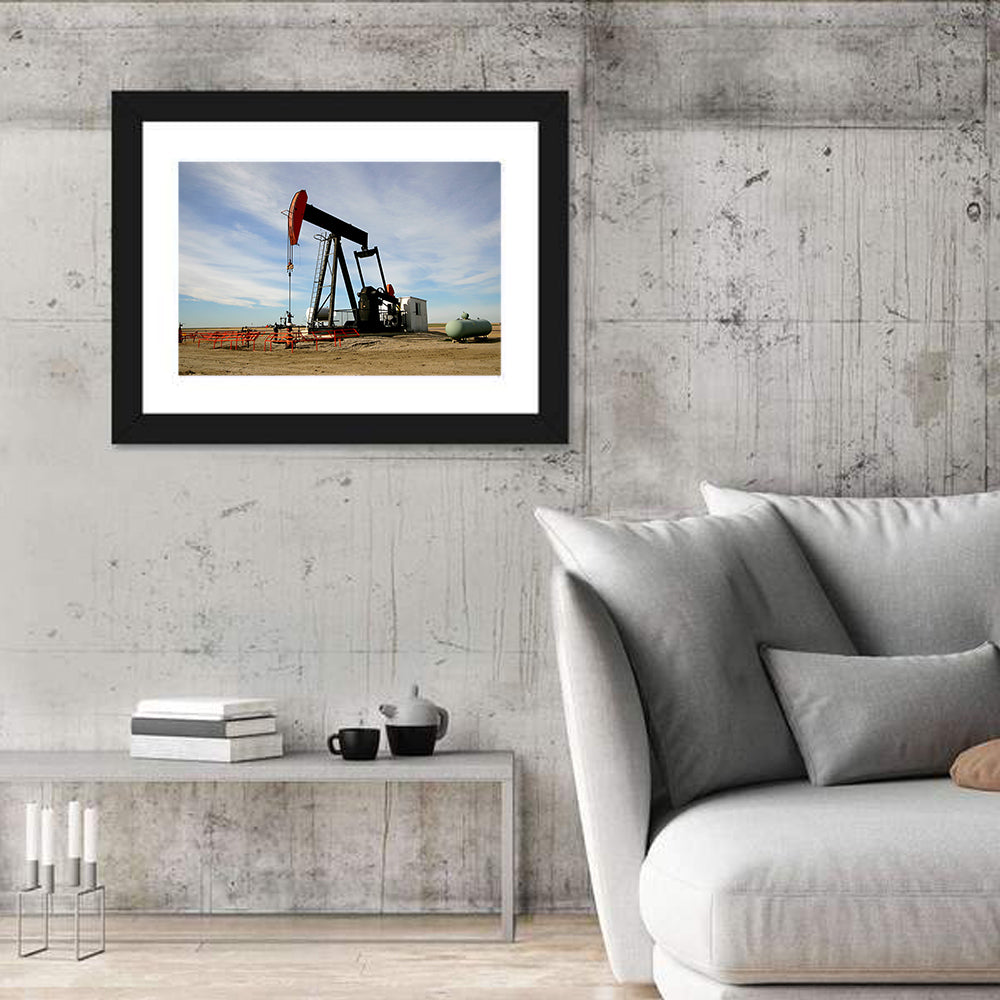 Pump Jack with Storage Tank Wall Art