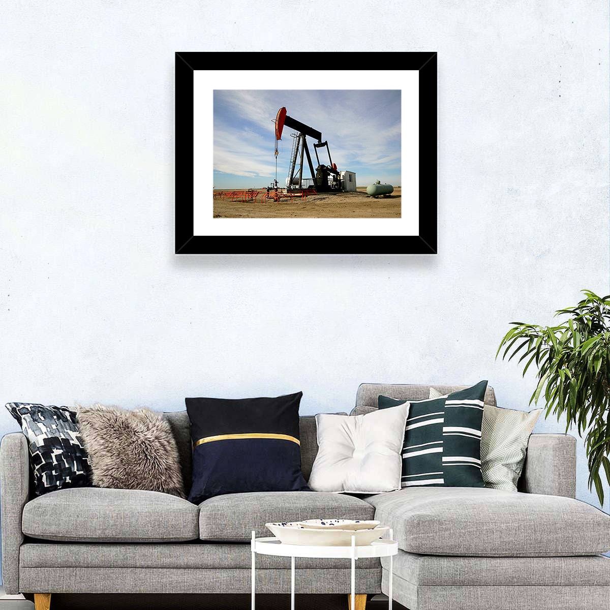 Pump Jack with Storage Tank Wall Art