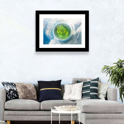 Spherical Forest from Space Wall Art