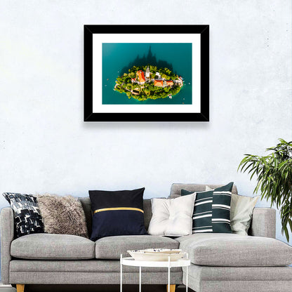 Bled Island Aerial View Wall Art
