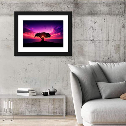 Baobab Sunset Silhouette Wall Art