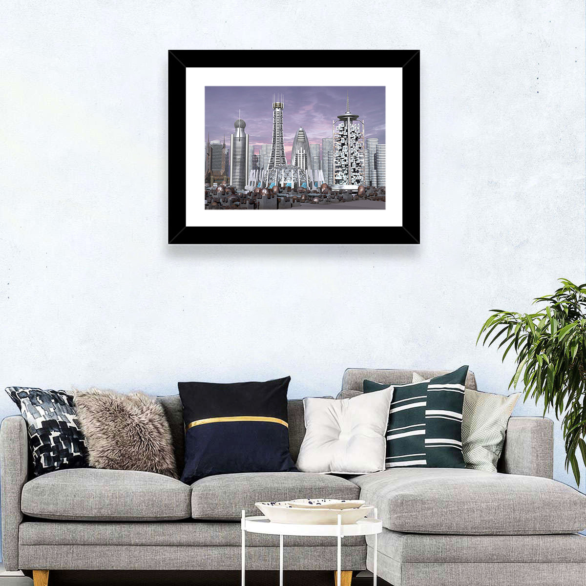 Futuristic Skyscrapers Wall Art