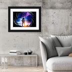 Astronaut at Alien Planet Cave Wall Art