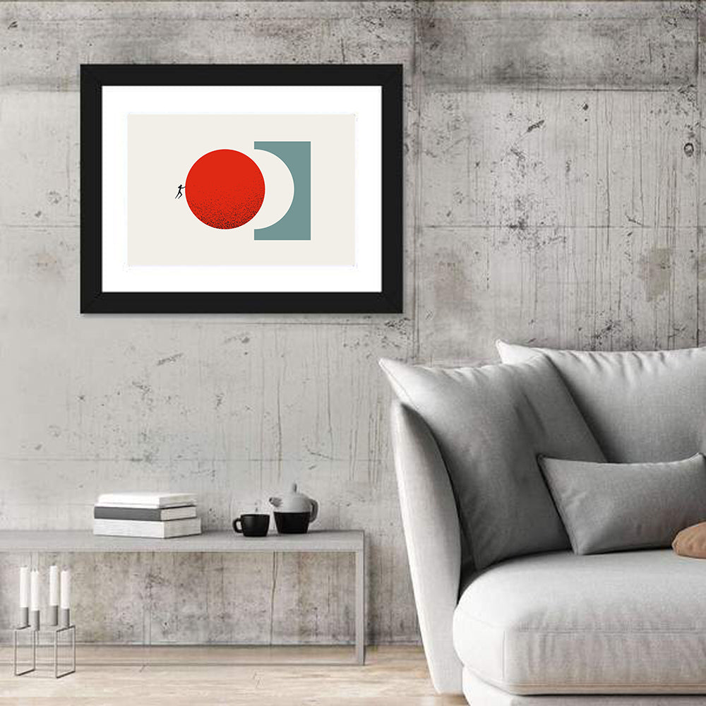 Accomplishment Concept with Red Circle Wall Art