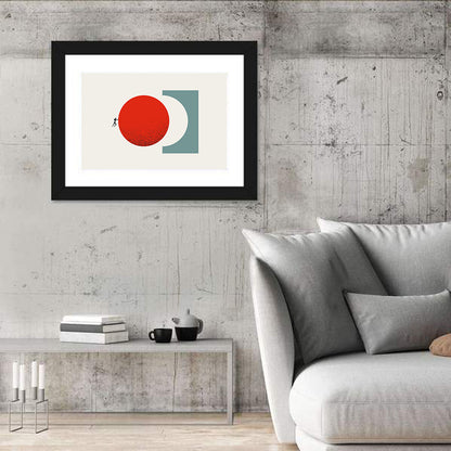 Accomplishment Concept with Red Circle Wall Art