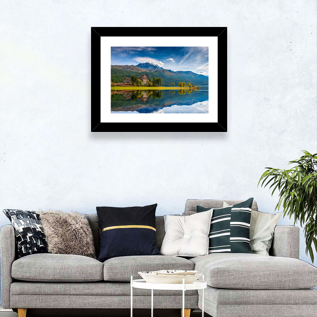 Lake Silvaplana with Crap Da Sass Wall Art