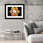 Six Indian Curry Bowls Wall Art