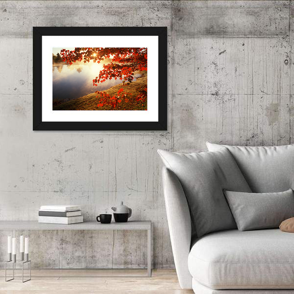 Autumn Pond Sunrise Connecticut Wall Art